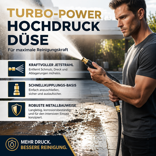 Nur heute: 2 kaufen, 1 gratis! 🔥 Hochdruck-Waschpistole für Auto & Garten 💦