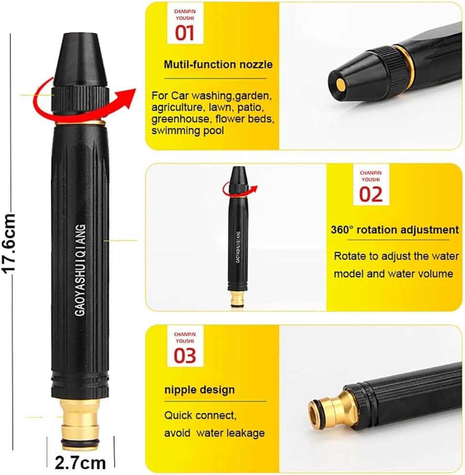 Nur heute: 2 kaufen, 1 gratis! 🔥 Hochdruck-Waschpistole für Auto & Garten 💦